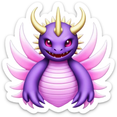 Pokemon legendary purple and pink Giratina sticker