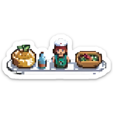 boat serving food sticker