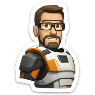 gordon freeman from half life sticker