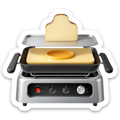 appareil à raclette, simple, vue de face sticker