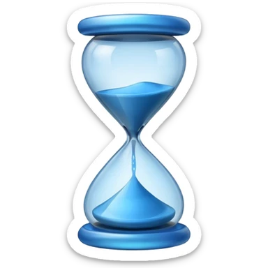 blue hourglass sticker
