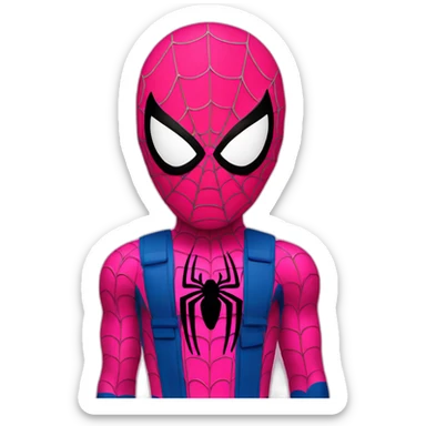 Spiderman in pink sticker