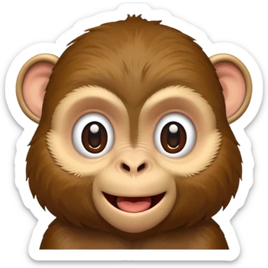 monkey visiting friend sticker