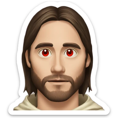Jared Leto red eyes in a mantle sticker