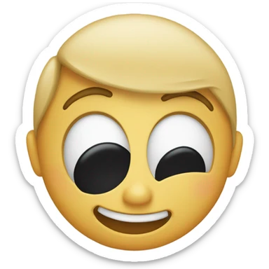 Eye twitching with a smile sticker