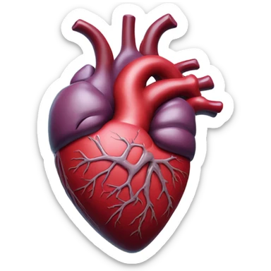 Anatomy Heart in hands  sticker