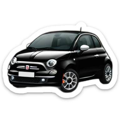 black 2010’s fiat 500 sticker