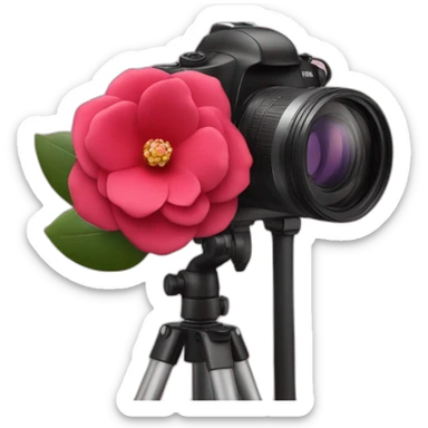 camelia con una camara  sticker
