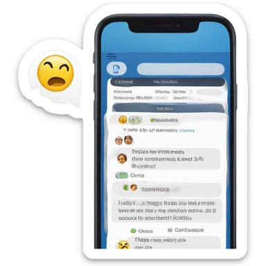 Account information for a mobile app sticker