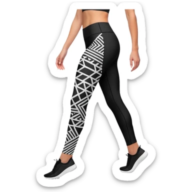 an aesthetic legging/stocking/tight with modern pattern sticker