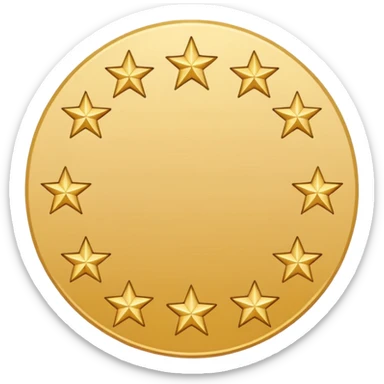 Can u make a emoji with 15 stars in a circle no face no nothin just lines and nothing in the middle and the stars have nothing it in too sticker