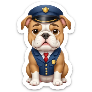 bulldog ingles postman sticker