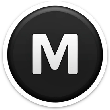 Black Circle with MB written on it sticker