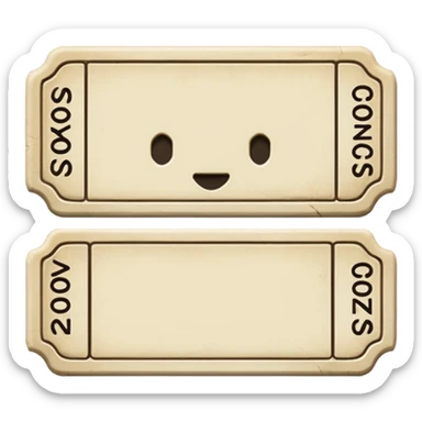 ivory ticket sticker