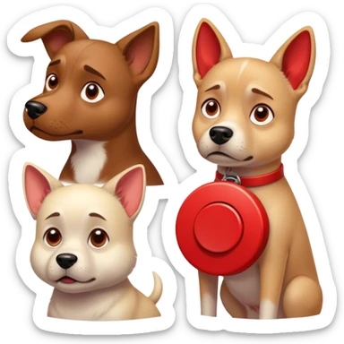 3 poor dog push nuke button, destroy the globe sticker