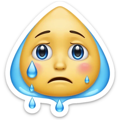 Üzgün gözleri dolan emoji sticker