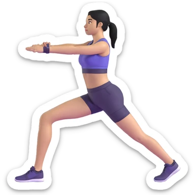 person doing lunges leg workout sticker