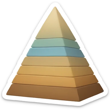 pyramid with layers sticker