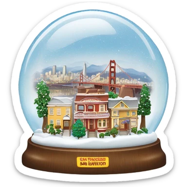 san francisco snow globe sticker