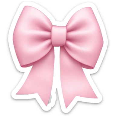 light pink bow on light pink bow sticker