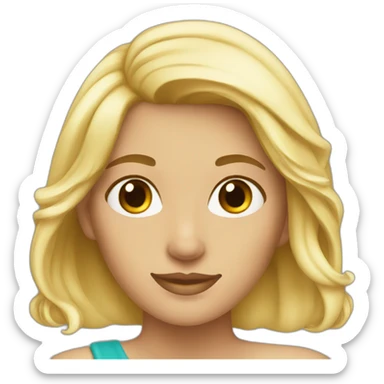 very beautiful blonde woman sticker