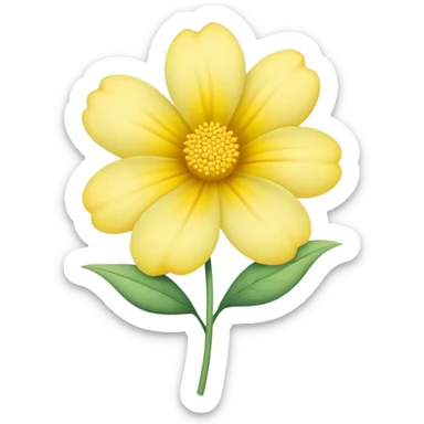 pastel yellow flower sticker