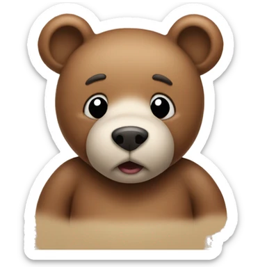 Cute Teddy bear exhaling  sticker