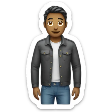 a person dressing for work sticker