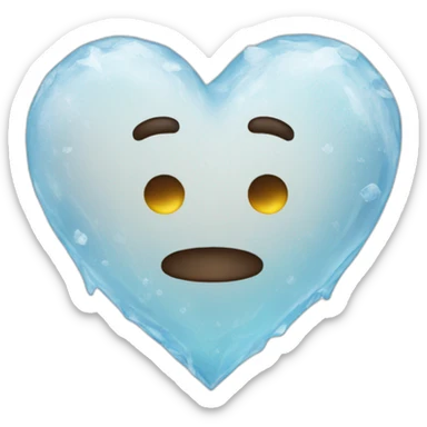 Heart ice sticker