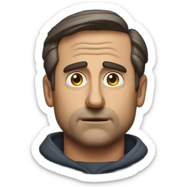 Steve Carell Puzzled Face sticker