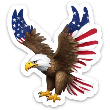eagle with american wings sticker