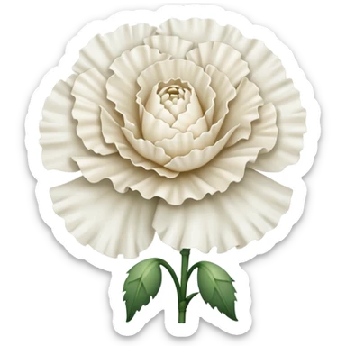 White Carnation flower sticker