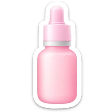 soft pink Serum bottle  sticker