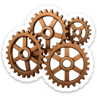 cog wheels sticker