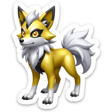 Shiny Lycanroc Midnight Form (full body) sticker