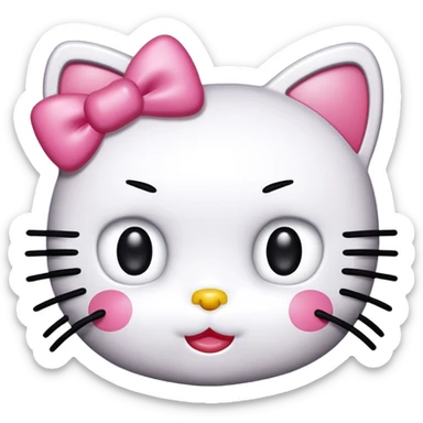 hello kitty with mascara spoolie sticker