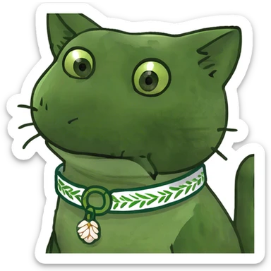 Chinese cat eating rice sticker