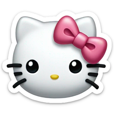 confused hello kitty  sticker