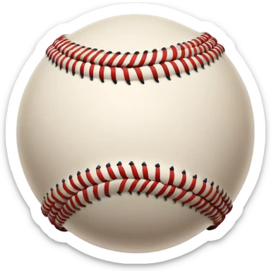 Cinematic Realistic image of a classic baseball, rendered with detailed stitching and textured leather, set against a nostalgic ballpark backdrop with soft, golden lighting that evokes Americana sticker