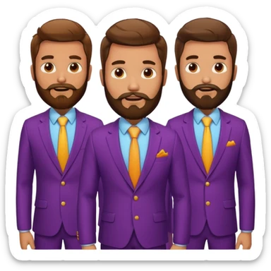 suit man,beard,different suit color,expressions sticker