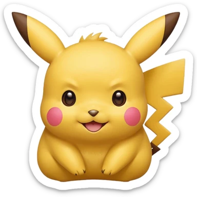 Pikachu version ios avec que la tête plus mignon sticker