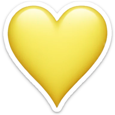 Light yellow heart sticker