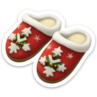 Chirstmas slippers sticker