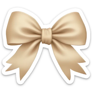 Beige bow  sticker
