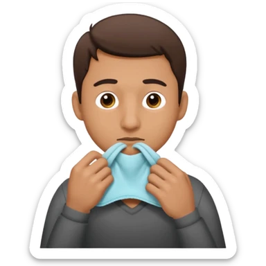 Man Smelling underwear sticker