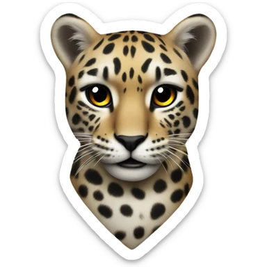 Hart met luipaard print  sticker