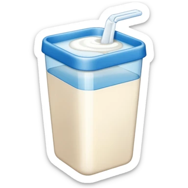 brique de lait bleu  sticker