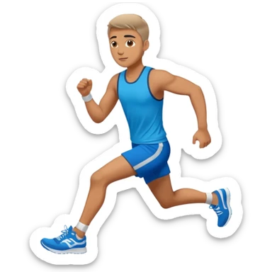 un homme près a courir sticker
