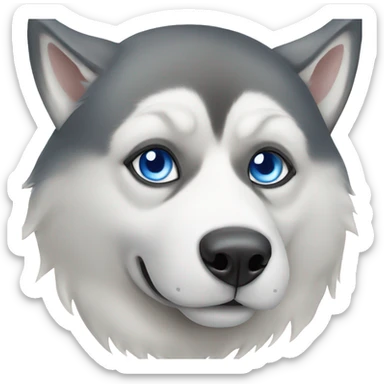 Blue eyed husky in Thailand  sticker