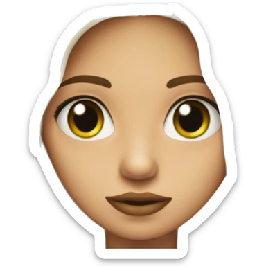 Chica de pelo rubio, ojos verdes y labios gruesos y piel clara  sticker